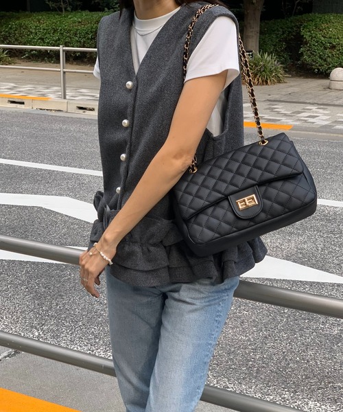 E&C closet…（イーアンドシークローゼット）の「チェーンバッグ（ショルダーバッグ・レディース・オフホワイト/ブラック/ベージュ/ブルー・FREE）」の20枚目の写真