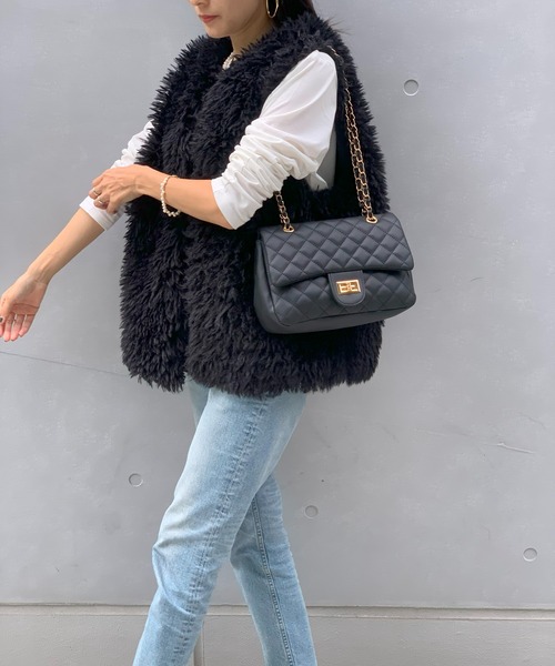 E&C closet…（イーアンドシークローゼット）の「チェーンバッグ（ショルダーバッグ・レディース・オフホワイト/ブラック/ベージュ/ブルー・FREE）」の8枚目の写真