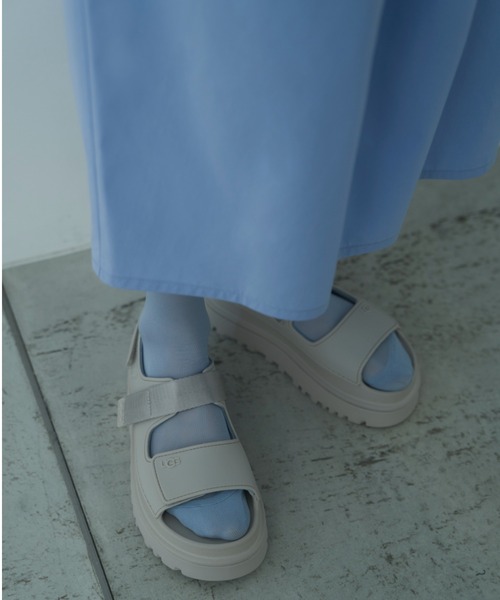 emmi(エミ)の「【emmi atelier】ワッシャーコンビコクーンワンピース(ワンピース・レディース・ブラウン/オフホワイト/ライトブルー・0/1)」の9枚目の写真