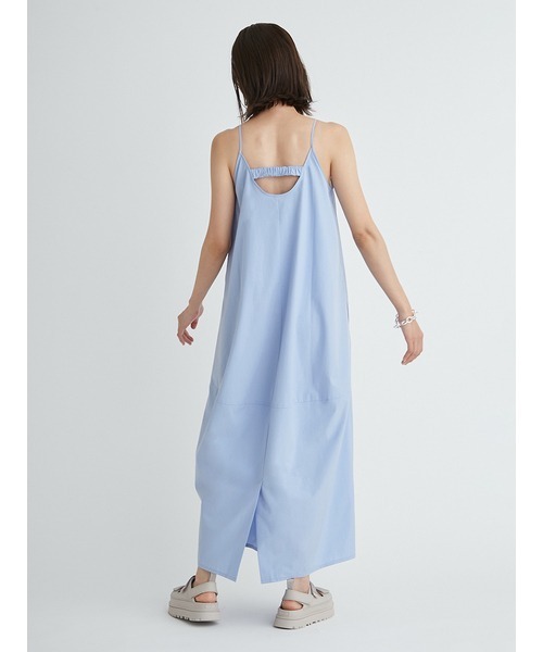 emmi(エミ)の「【emmi atelier】ワッシャーコンビコクーンワンピース(ワンピース・レディース・ブラウン/オフホワイト/ライトブルー・0/1)」の14枚目の写真