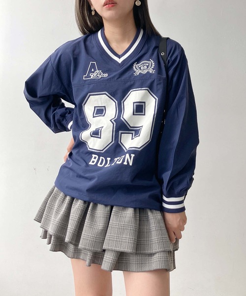 AS KNOW AS plus（アズノゥアズプラス）の「◎リブライン ビッグサイズ ナイロンプルオーバー【UNISEX ITEM】（スウェット・レディース・アイボリー/ネイビー/ブラック/アイボリー系1/パープル系1/ネイビー系1/ブラック系1/ネイビー系2/ブラック系2/レッド系2/ブラック系5/グレー系5/アイボリー系5/マスタード/ホワイト系その他/ブラック系その他/サックスブルー系2/ブラック系7/ホワイト系7/ネイビー系7・FREE）」の16枚目の写真