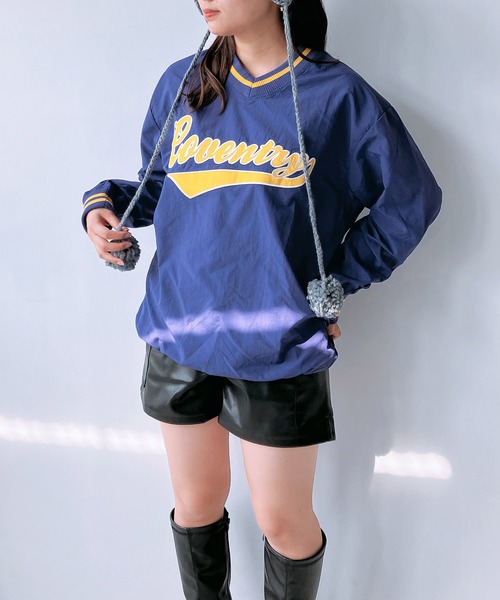 AS KNOW AS plus（アズノゥアズプラス）の「◎リブライン ビッグサイズ ナイロンプルオーバー【UNISEX ITEM】（スウェット・レディース・アイボリー/ネイビー/ブラック/アイボリー系1/パープル系1/ネイビー系1/ブラック系1/ネイビー系2/ブラック系2/レッド系2/ブラック系5/グレー系5/アイボリー系5/マスタード/ホワイト系その他/ブラック系その他/サックスブルー系2/ブラック系7/ホワイト系7/ネイビー系7・FREE）」の18枚目の写真