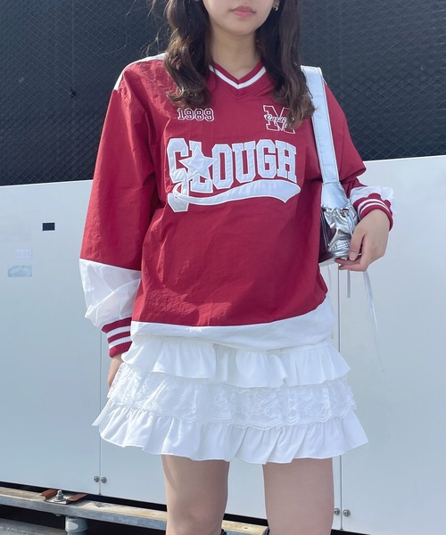 AS KNOW AS plus（アズノゥアズプラス）の「◎リブライン ビッグサイズ ナイロンプルオーバー【UNISEX ITEM】（スウェット・レディース・アイボリー/ネイビー/ブラック/アイボリー系1/パープル系1/ネイビー系1/ブラック系1/ネイビー系2/ブラック系2/レッド系2/ブラック系5/グレー系5/アイボリー系5/マスタード/ホワイト系その他/ブラック系その他/サックスブルー系2/ブラック系7/ホワイト系7/ネイビー系7・FREE）」の20枚目の写真