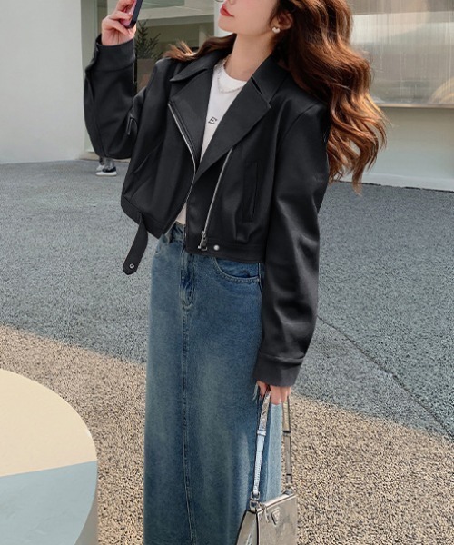 【セール】PUレザージャケット（ライダースジャケット）｜a lot of love（ア ロット オブ ラブ）