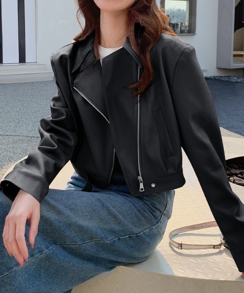 【セール】PUレザージャケット（ライダースジャケット）｜a lot of love（ア ロット オブ ラブ）