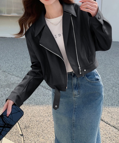 【セール】PUレザージャケット（ライダースジャケット）｜a lot of love（ア ロット オブ ラブ）