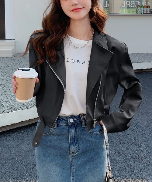 【セール】PUレザージャケット（ライダースジャケット）｜a lot of love（ア ロット オブ ラブ）