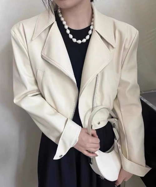 【セール】PUレザージャケット（ライダースジャケット）｜a lot of love（ア ロット オブ ラブ）