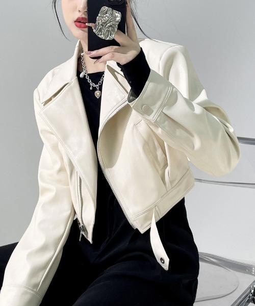 【セール】PUレザージャケット（ライダースジャケット）｜a lot of love（ア ロット オブ ラブ）