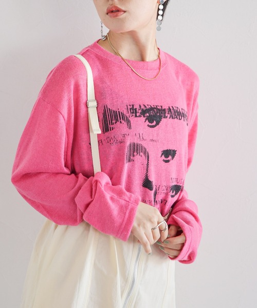 SIGNAL SPORTS（シグナルスポーツ）の「SIGNAL SPORTS/グラフィックデザインシアーロンT（Tシャツ/カットソー・レディース・ホワイト/ブラック/ピンク・FREE）」の3枚目の写真