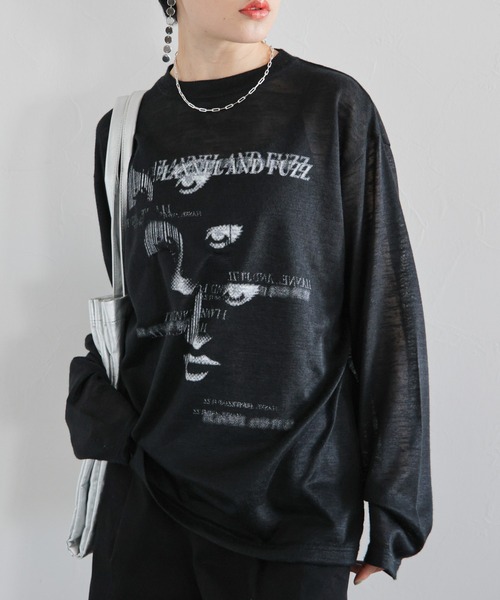 SIGNAL SPORTS（シグナルスポーツ）の「SIGNAL SPORTS/グラフィックデザインシアーロンT（Tシャツ/カットソー・レディース・ホワイト/ブラック/ピンク・FREE）」の2枚目の写真