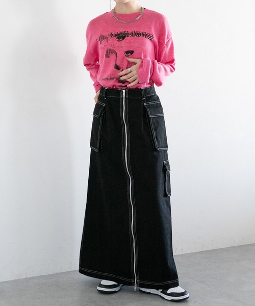 SIGNAL SPORTS（シグナルスポーツ）の「SIGNAL SPORTS/グラフィックデザインシアーロンT（Tシャツ/カットソー・レディース・ホワイト/ブラック/ピンク・FREE）」の19枚目の写真