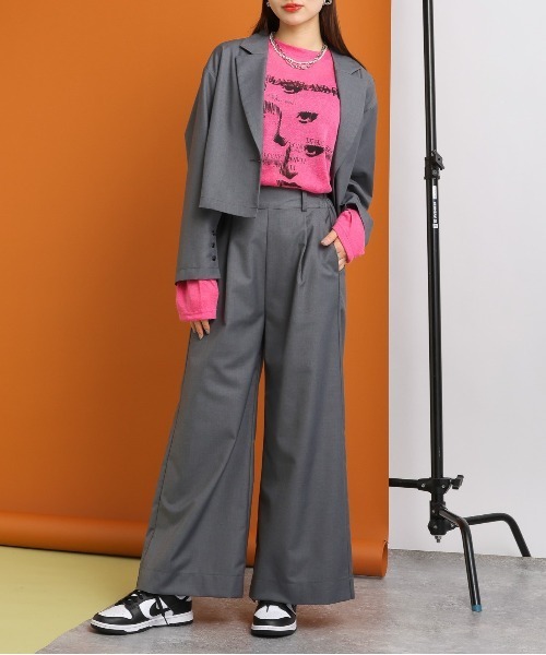 SIGNAL SPORTS（シグナルスポーツ）の「SIGNAL SPORTS/グラフィックデザインシアーロンT（Tシャツ/カットソー・レディース・ホワイト/ブラック/ピンク・FREE）」の13枚目の写真