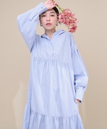 natural couture | スキッパーフーディシャツワンピース(ワンピース)