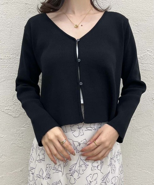 one after another NICE CLAUP(ワンアフターアナザーナイスクラップ)の「【WEB限定商品】アメスリニット×ニットカーディガンセット(アンサンブル・レディース・アイボリー/ブラック・FREE)」の20枚目の写真