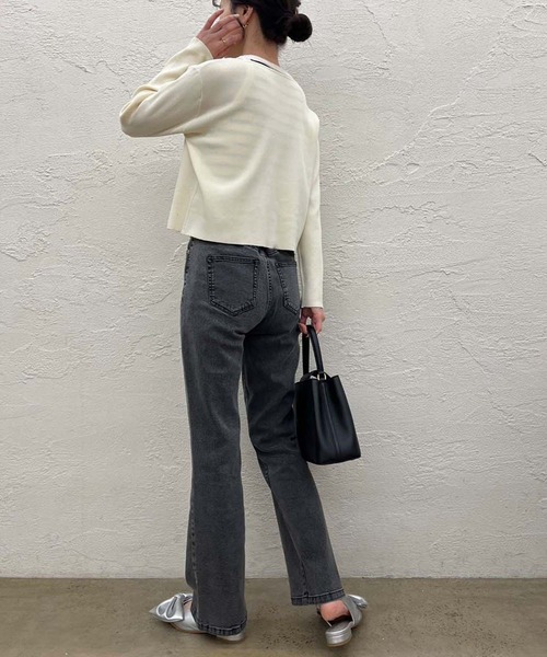 one after another NICE CLAUP(ワンアフターアナザーナイスクラップ)の「【WEB限定商品】アメスリニット×ニットカーディガンセット(アンサンブル・レディース・アイボリー/ブラック・FREE)」の13枚目の写真