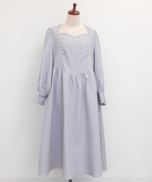 CLETTE(クレット)の「ウエスト切替マトラッセワンピース(ワンピース・レディース・ラベンダー/ブラック・LL/3L/4L)」の22枚目の写真
