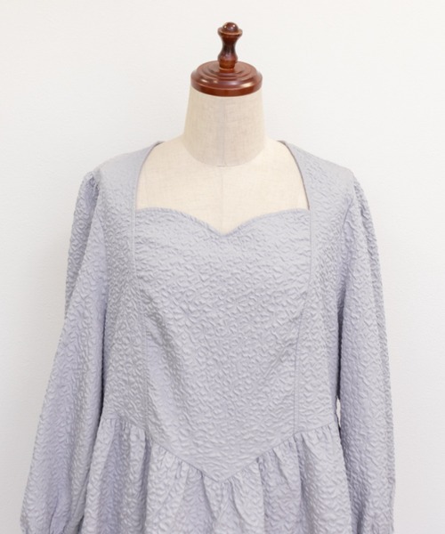 CLETTE(クレット)の「ウエスト切替マトラッセワンピース(ワンピース・レディース・ラベンダー/ブラック・LL/3L/4L)」の16枚目の写真
