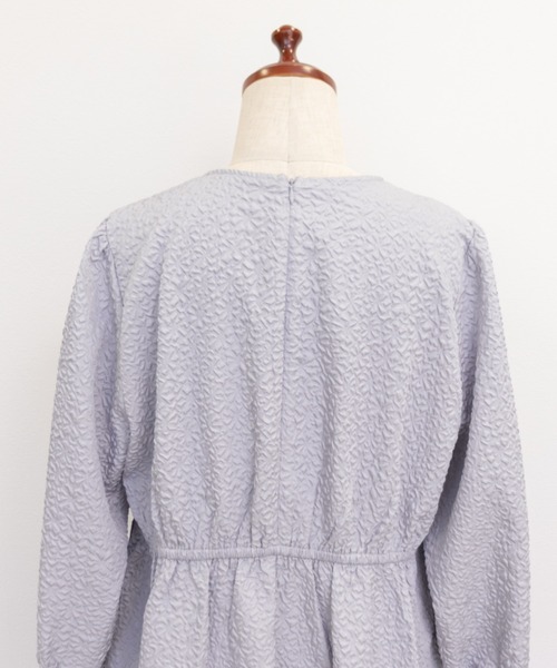 CLETTE(クレット)の「ウエスト切替マトラッセワンピース(ワンピース・レディース・ラベンダー/ブラック・LL/3L/4L)」の15枚目の写真