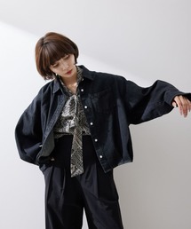 バルーンデニムシャツジャケット【SUM1 STYLE(スミスタイル)】