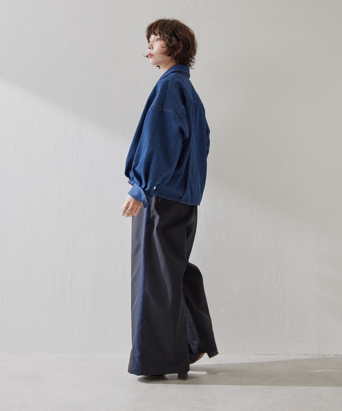バルーンデニムシャツジャケット【SUM1 STYLE(スミスタイル