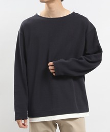 ダブルフェイスボートネック長袖/984197