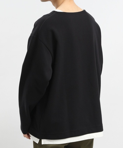 GLOBAL WORK Smile Seed Store(グローバルワーク スマイルシードストア)の「ダブルフェイスボートネック長袖/984197(Tシャツ/カットソー・メンズ・ネイビー/ベージュ/ブラック・SMALL/X-LARGE/MEDIUM/LARGE)」の19枚目の写真