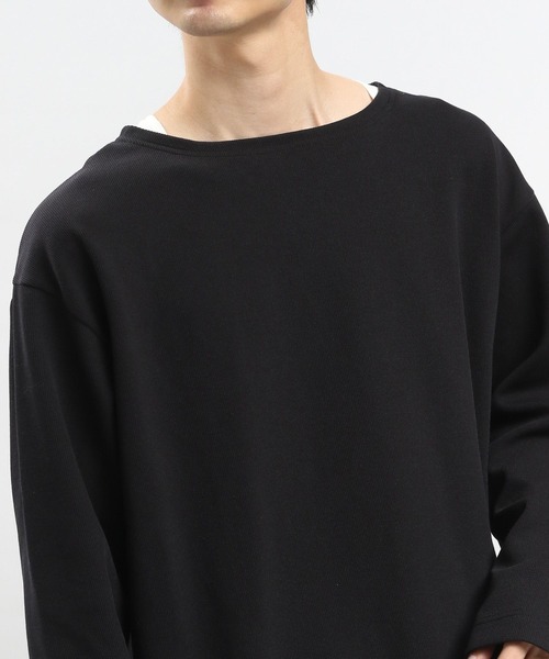 GLOBAL WORK Smile Seed Store(グローバルワーク スマイルシードストア)の「ダブルフェイスボートネック長袖/984197(Tシャツ/カットソー・メンズ・ネイビー/ベージュ/ブラック・SMALL/X-LARGE/MEDIUM/LARGE)」の20枚目の写真