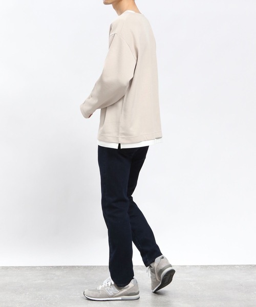 GLOBAL WORK Smile Seed Store(グローバルワーク スマイルシードストア)の「ダブルフェイスボートネック長袖/984197(Tシャツ/カットソー・メンズ・ネイビー/ベージュ/ブラック・SMALL/X-LARGE/MEDIUM/LARGE)」の16枚目の写真