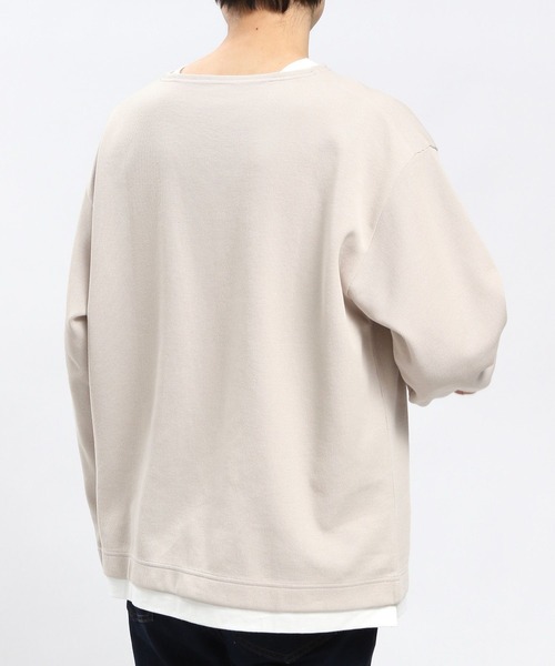 GLOBAL WORK Smile Seed Store(グローバルワーク スマイルシードストア)の「ダブルフェイスボートネック長袖/984197(Tシャツ/カットソー・メンズ・ネイビー/ベージュ/ブラック・SMALL/X-LARGE/MEDIUM/LARGE)」の10枚目の写真
