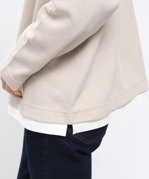 GLOBAL WORK Smile Seed Store(グローバルワーク スマイルシードストア)の「ダブルフェイスボートネック長袖/984197(Tシャツ/カットソー・メンズ・ネイビー/ベージュ/ブラック・SMALL/X-LARGE/MEDIUM/LARGE)」の12枚目の写真