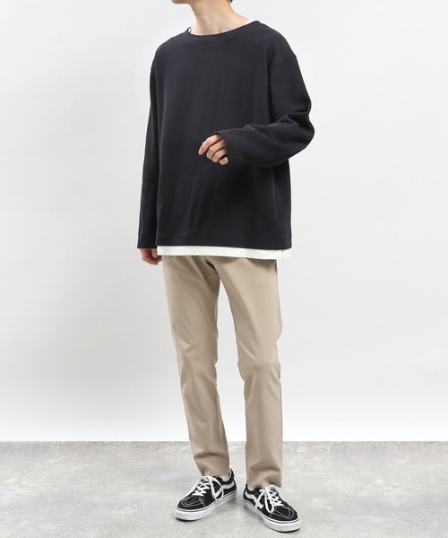 GLOBAL WORK Smile Seed Store(グローバルワーク スマイルシードストア)の「ダブルフェイスボートネック長袖/984197(Tシャツ/カットソー・メンズ・ネイビー/ベージュ/ブラック・SMALL/X-LARGE/MEDIUM/LARGE)」の13枚目の写真