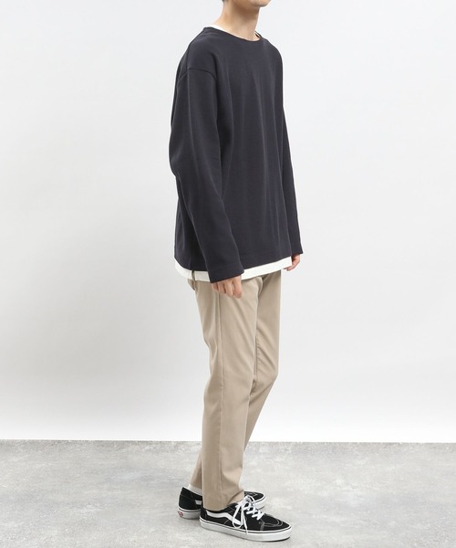 GLOBAL WORK Smile Seed Store(グローバルワーク スマイルシードストア)の「ダブルフェイスボートネック長袖/984197(Tシャツ/カットソー・メンズ・ネイビー/ベージュ/ブラック・SMALL/X-LARGE/MEDIUM/LARGE)」の14枚目の写真