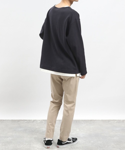 GLOBAL WORK Smile Seed Store(グローバルワーク スマイルシードストア)の「ダブルフェイスボートネック長袖/984197(Tシャツ/カットソー・メンズ・ネイビー/ベージュ/ブラック・SMALL/X-LARGE/MEDIUM/LARGE)」の15枚目の写真