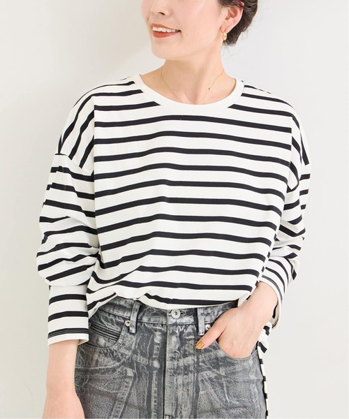B.C STOCK(ベーセーストック)の「《追加3》裾ラウンドロンTEE(Tシャツ/カットソー・レディース・ホワイト/ブラック系その他/ブラック・FREE)」の3枚目の写真
