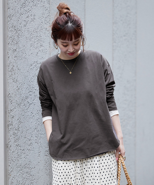 B.C STOCK(ベーセーストック)の「《追加3》裾ラウンドロンTEE(Tシャツ/カットソー・レディース・ホワイト/ブラック系その他/ブラック・FREE)」の17枚目の写真