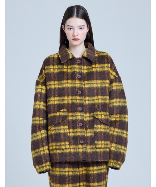 Little sunny bite(リトルサニーバイト)の「【8】【Little sunny bite】check jacket(その他アウター・レディース・ブラウン・SMALL)」の1枚目の写真