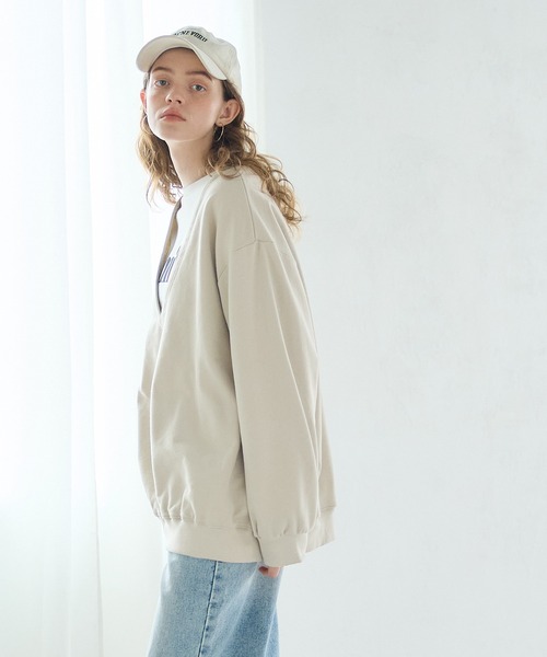 coca(coca)(コカ)の「【WEB限定セール】Vネックコットンスウェット(スウェット・レディース・アイボリー/ライトベージュ・L/M)」の10枚目の写真