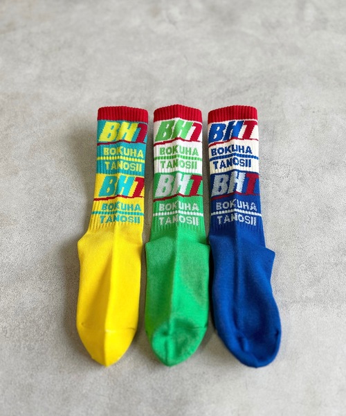 MARKEY'S(マーキーズ)の「【BOKU HA TANOSII】BHTロゴソックス/19-21cm(ソックス/靴下・キッズ・イエロー/ブルー/グリーン・19-21cm)」の4枚目の写真