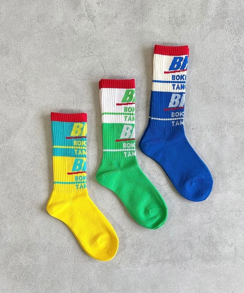MARKEY'S(マーキーズ)の「【BOKU HA TANOSII】BHTロゴソックス/19-21cm(ソックス/靴下・キッズ・イエロー/ブルー/グリーン・19-21cm)」の5枚目の写真