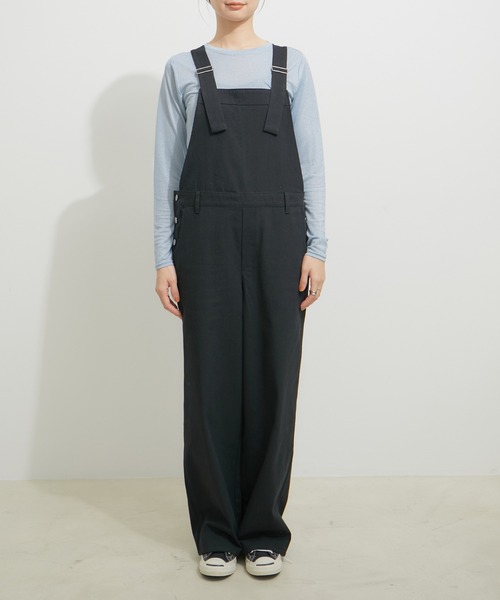 le cercle ADAM ET ROPE'（ルセルクルアダムエロペ）の「オーバーオール（サロペット/オーバーオール・レディース・ベージュ/ブラック・FREE）」の10枚目の写真
