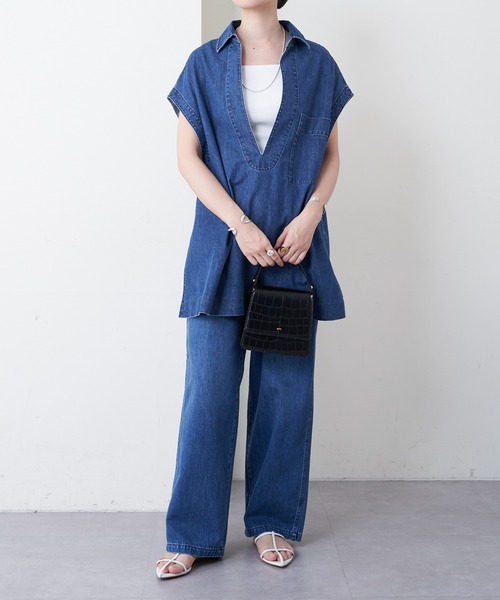 SHENERY（シーナリー）の「ペインターデニムパンツ（デニムパンツ・レディース・ブラック/ブルー・36/38）」の13枚目の写真