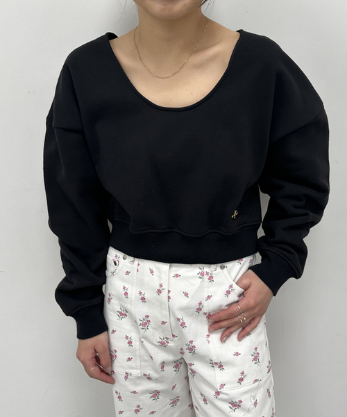 U by SPICK&SPAN(ユーバイスピックアンドスパン)の「プレート裏毛プルオーバー(スウェット・レディース・ブラック/アイボリー/ピンク系その他・FREE)」の12枚目の写真