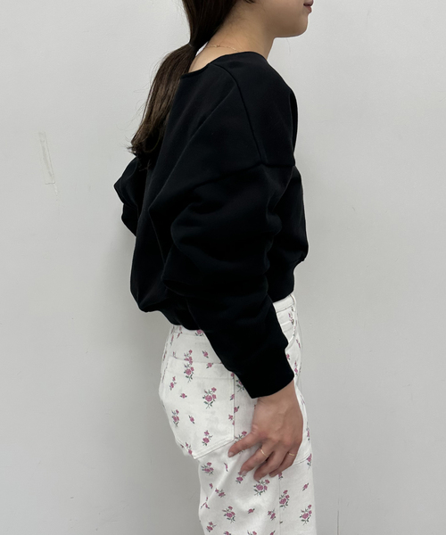U by SPICK&SPAN(ユーバイスピックアンドスパン)の「プレート裏毛プルオーバー(スウェット・レディース・ブラック/アイボリー/ピンク系その他・FREE)」の11枚目の写真