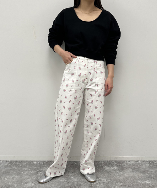 U by SPICK&SPAN(ユーバイスピックアンドスパン)の「プレート裏毛プルオーバー(スウェット・レディース・ブラック/アイボリー/ピンク系その他・FREE)」の8枚目の写真
