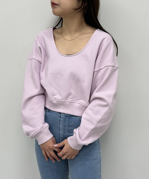 U by SPICK&SPAN(ユーバイスピックアンドスパン)の「プレート裏毛プルオーバー(スウェット・レディース・ブラック/アイボリー/ピンク系その他・FREE)」の22枚目の写真