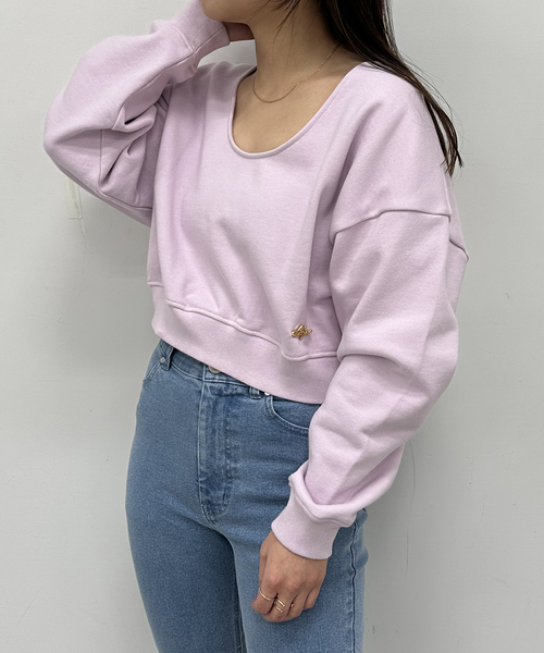 U by SPICK&SPAN(ユーバイスピックアンドスパン)の「プレート裏毛プルオーバー(スウェット・レディース・ブラック/アイボリー/ピンク系その他・FREE)」の21枚目の写真