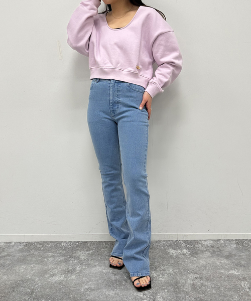 U by SPICK&SPAN(ユーバイスピックアンドスパン)の「プレート裏毛プルオーバー(スウェット・レディース・ブラック/アイボリー/ピンク系その他・FREE)」の18枚目の写真