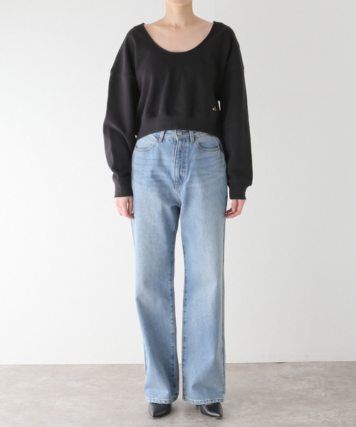 U by SPICK&SPAN(ユーバイスピックアンドスパン)の「プレート裏毛プルオーバー(スウェット・レディース・ブラック/アイボリー/ピンク系その他・FREE)」の14枚目の写真