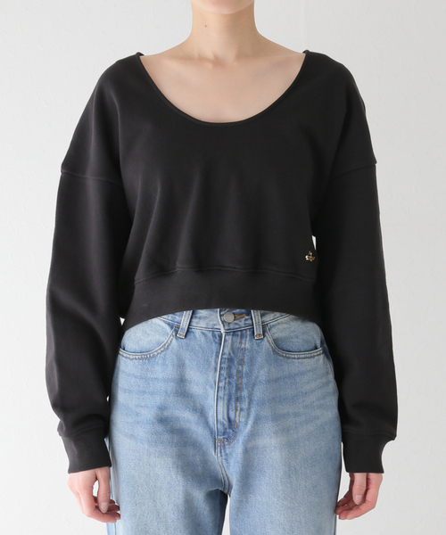 U by SPICK&SPAN(ユーバイスピックアンドスパン)の「プレート裏毛プルオーバー(スウェット・レディース・ブラック/アイボリー/ピンク系その他・FREE)」の13枚目の写真